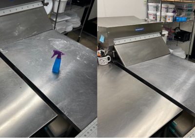 Bakery kitchen - before and after cleaning
