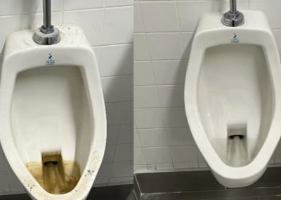 Urinal - before and after cleaning
